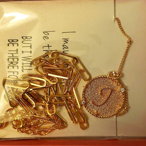 MYMY 14K Gold Plated Layered Hexagon Letter J Initial 18" Necklace - Picture 2 of 6